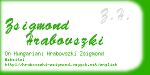 zsigmond hrabovszki business card